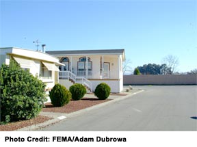  A typical mobile home community.