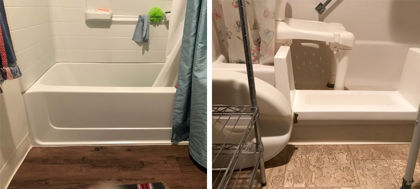 Bathroom modifications like lowering the tub give older adults with functional impairments accessibility in their apartment homes and reduce their risks of falls.