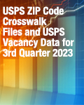 USPS ZIP Code Crosswalk Files and USPS Vacancy Data for 3rd Quarter 2023